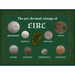 Ireland Eire Irish Scarce Vintage Pre-Decimal 1928- 1968 Coin Metal Display Set