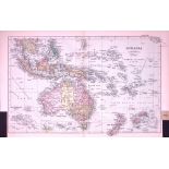 Oceania 120-Year-Old Large Coloured Antique Map by G.W. Bacon-10