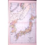 Japan & Korea 120-Year-Old Large Antique Map by G.W. Bacon-36