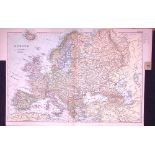 The Continent of Europe 120-Year-Old Large Antique Map by G.W. Bacon-5