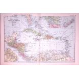 West Indies & Central America 120-Year-Old Large Antique Map by G.W. Bacon-42