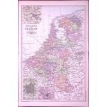Holland & Belgium 120-Year-Old Large Coloured Antique Map by G.W. Bacon-18
