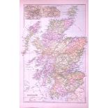 Scotland Edinburgh & Glasgow 120-Year-Old Large Antique Map by G.W. Bacon-15