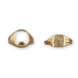 TWO 9CT GOLD SIGNET RINGS
