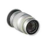 AN ERNST LEITZ ELMAR F=9CM 1:4 CAMERA LENS