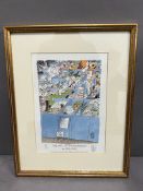 The Art of Management by Noel Ford 82/950, framed print (30cm x 38cm)