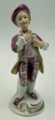 An Unterweissbach porcelain figure of a young man. Height approximately 14cm.