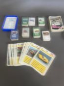 A collection of Trump's cards to include seven pocket Trumps and two large Trumps sets