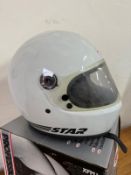 A Bell Star motorcycle helmet