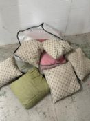 A selection of cushions, various patterns