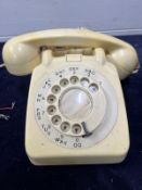 A GPO white dial telephone Batch Number 7654