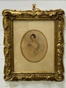 A Victorian watercolour portrait of 