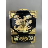 Black lacquered Chinese jewellery box