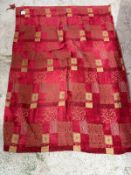 A Laura Ashley red and gold throw (200cm x 140cm)