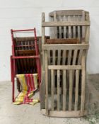 A selection of garden furniture to include loungers, chairs and AF desk chair