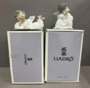 Two boxed Lladro Figures of angels
