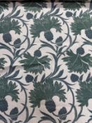 A roll of Bernard Thorp and Co oatmeal linen fabric in the Kensington pattern (Approx 18 METRES)